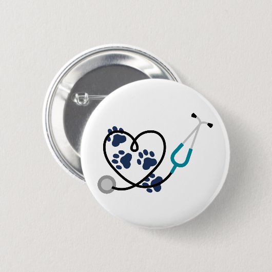 Tierarzt Button (Vorne & Hinten)