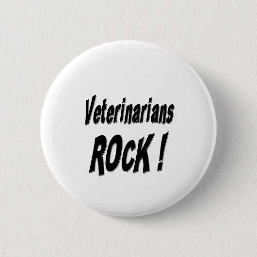Tierarzt-Felsen! Knopf Button (Vorderseite)