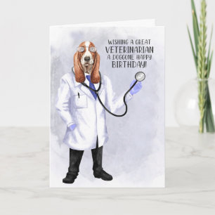 Tierarzt Funny BIrthday Hound Dog Doctor Karte