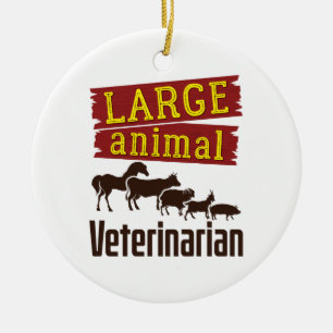 Tierarzt für Großtiere Keramik Ornament