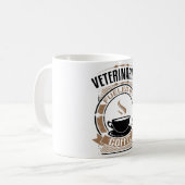 Tierarzt getankt durch Kaffee Kaffeetasse (Vorderseite Links)