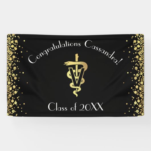 Tierarzt Gold-Abschluss Banner (Horizontal)