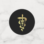 Tierarzt Gold-Abschluss Konfetti (Klein Vorderseite)