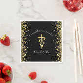 Tierarzt Gold Abschluss Serviette (Beispiel)