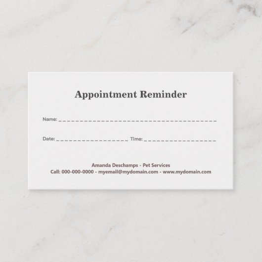 Tierarzt, Haustier, Farbplatz - Karte (Vorderseite)