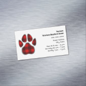 Tierarzt-/Hundehütten-karierte magnetische Visitenkarte (Beispiel)