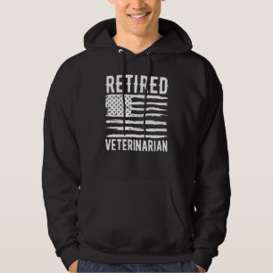 Tierarzt im Ruhestand Beruf Amerikanische Flagge Hoodie