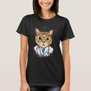 Tierarzt Katze Kätzchen Chirurg Arzt Dr. Med. Tier T-Shirt