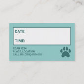 Tierarzt Katze Terminkarte (Rückseite)