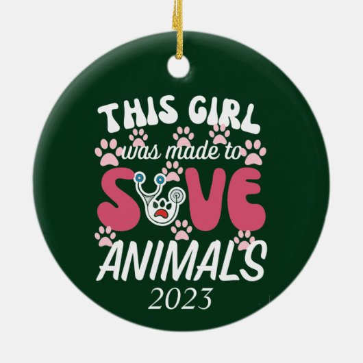 Tierarzt Keramik Ornament (Hinten)