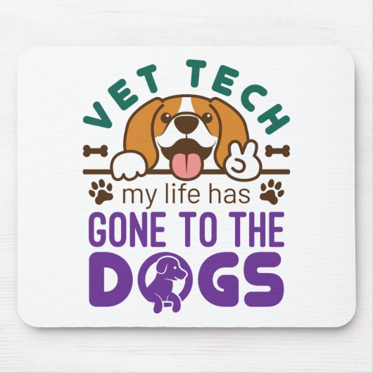 Tierarzt Leben für Hunde Mousepad (Vorne)