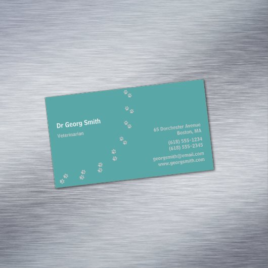 Tierarzt Magnetische Visitenkarte (Beispiel)