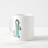 Tierarzt mit Hund Kaffeetasse (Vorderseite Links)