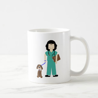Tierarzt mit Hund Kaffeetasse