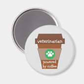 Tierarzt mit Kaffee Magnet (Vorderseite/Rückseite)