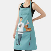 Tierarzt mit Tieren und Individuelle Name Schürze (InSitu)
