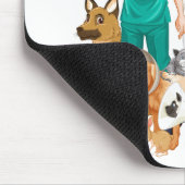 Tierarzt Personen Hintergrund Mousepad (Ecke)