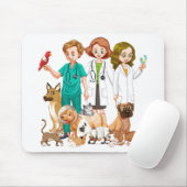 Tierarzt Personen Hintergrund Mousepad (Mit Mouse)