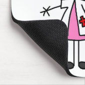 Tierarzt-Strichmännchen Mousepad (Ecke)