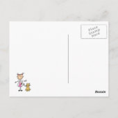 Tierarzt-Strichmännchen Postkarte (Rückseite)