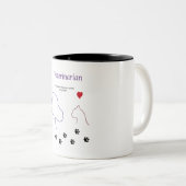 Tierarzt-Tatze Drucke auf meinem Herzen Zweifarbige Tasse (VorderseiteRechts)