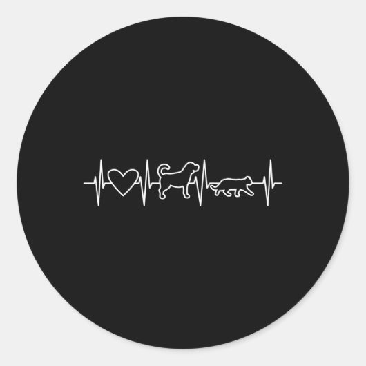 Tierarzt Tech Animal Runder Aufkleber (Vorderseite)