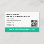 Tierarzt Tech Cream Italienischer Grauhound Hund Visitenkarte (Rückseite)