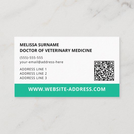 Tierarzt Tech Cream Italienischer Grauhound Hund Visitenkarte (Rückseite)