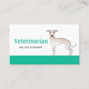 Tierarzt Tech Cream Italienischer Grauhound Hund Visitenkarte