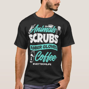 Tierarzt Tech Life Coffee Funny Veterinary Technic T-Shirt