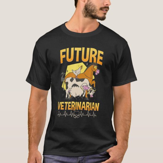 Tierarzt Tech Niedlich Veterinary Future Veterinar T-Shirt (Vorderseite)