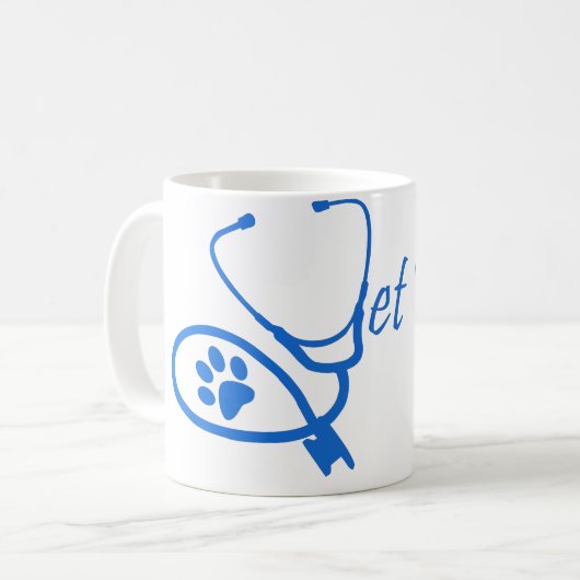 Tierarzt Tech-Tasse Kaffeetasse (Vorderseite Links)