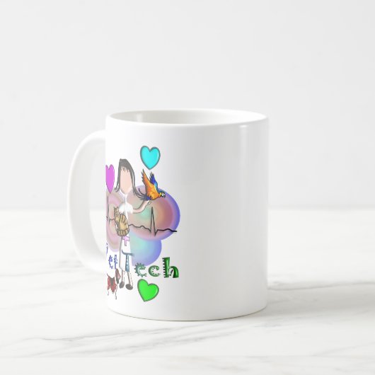 Tierarzt-Technologie-Geschenk-einzigartige Kaffeetasse (Vorderseite Links)
