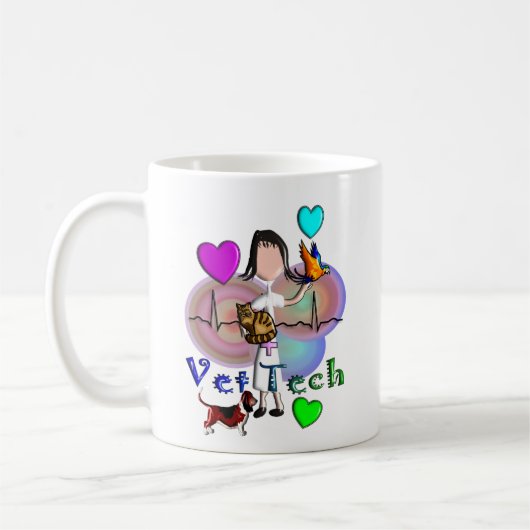 Tierarzt-Technologie-Geschenk-einzigartige Kaffeetasse (Links)