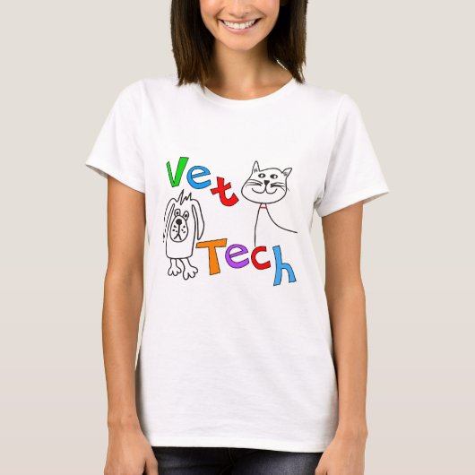 Tierarzt-Technologie-Geschenke, Veterinärtechniker T-Shirt (Vorderseite)