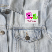 Tierarzt-Technologie-Hund u. Katze mit Herzen Button (Beispiel)