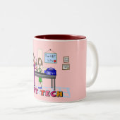 Tierarzt-Technologie-Kunst-Geschenke Zweifarbige Tasse (VorderseiteRechts)
