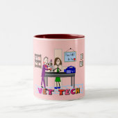 Tierarzt-Technologie-Kunst-Geschenke Zweifarbige Tasse (Mittel)