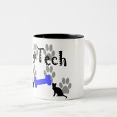 Tierarzt TECHNOLOGIE mit dem Hundeknochen Zweifarbige Tasse (VorderseiteRechts)