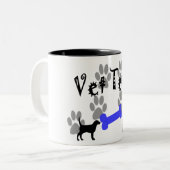 Tierarzt TECHNOLOGIE mit dem Hundeknochen Zweifarbige Tasse (Vorderseite Links)