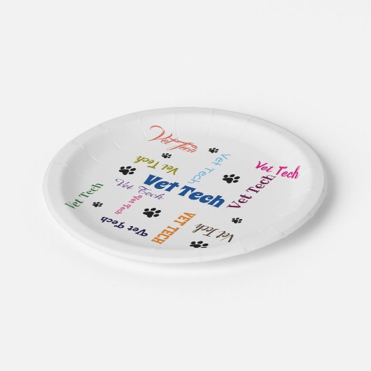 Tierarzt-Technologie Pappteller (Schrägansicht)