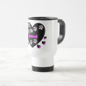 Tierarzt-Technologie SCHWARZWEISS-HERZEN Reisebecher (VorderseiteRechts)