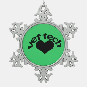 Tierarzt-Technologie Weihnachtsverzierung einfach Schneeflocken Zinn-Ornament