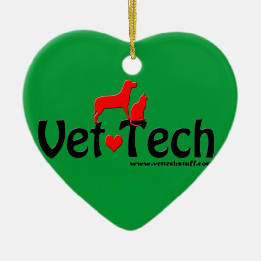 Tierarzt-Technologie Weihnachtsverzierung Keramik Ornament (Vorne)