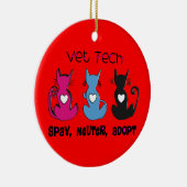 TIERARZT Technologie-Weihnachtsverzierung Keramik Ornament (Rechts)