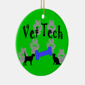 Tierarzt-Technologie-Weihnachtsverzierung Keramikornament (Rechts)