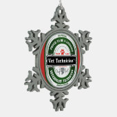 Tierarzt-Technologie Weihnachtsverzierung Schneeflocken Zinn-Ornament (Links)