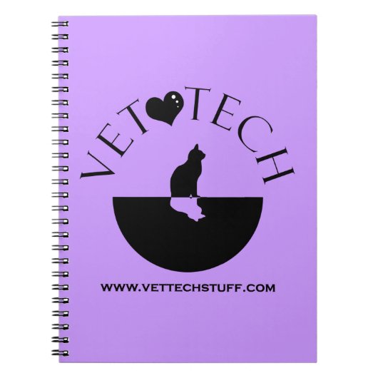 Tierarzt Technotizbuch lila Notizblock (Vorderseite)