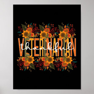 Tierarzt Thanksgiving Arzt Tierarzt  Poster