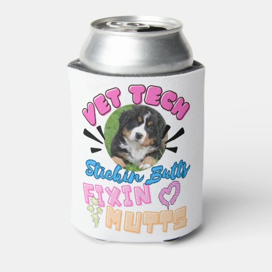 Tierarzt, Tierarzt, Medizin, Krankenschwester, Hun Dosenkühler (Kanne Rückseite)